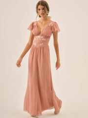 Women Emmie Chiffon Maxi Dress - Mauve