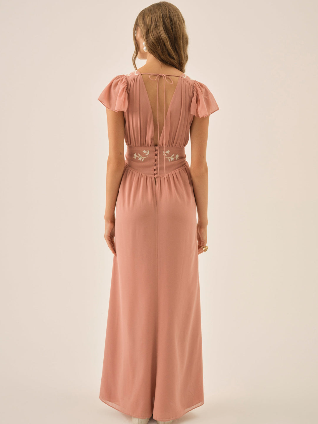 Women Emmie Chiffon Maxi Dress - Mauve