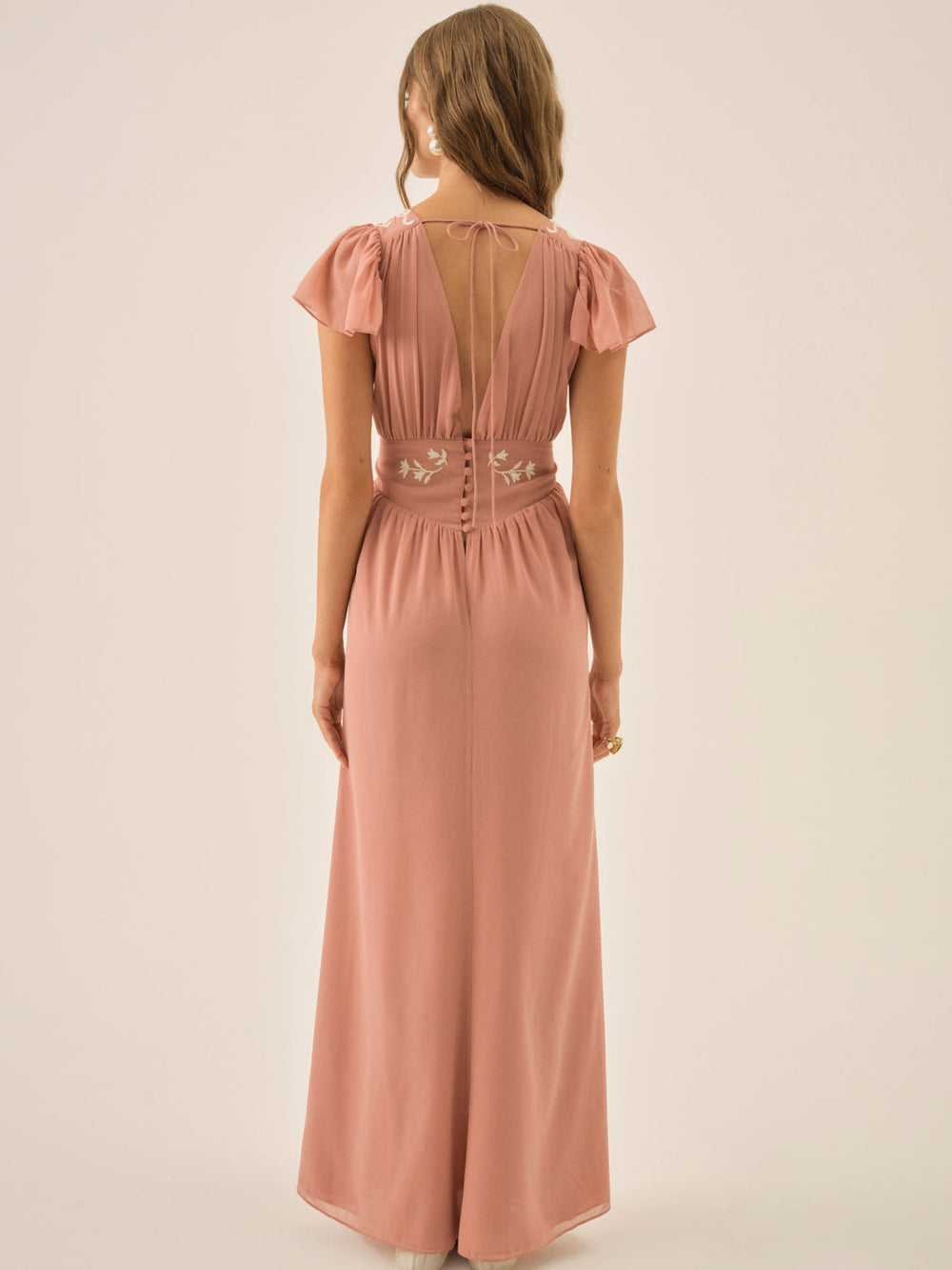 Women Emmie Chiffon Maxi Dress - Mauve