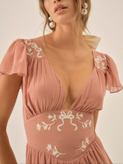 Women Emmie Chiffon Maxi Dress - Mauve