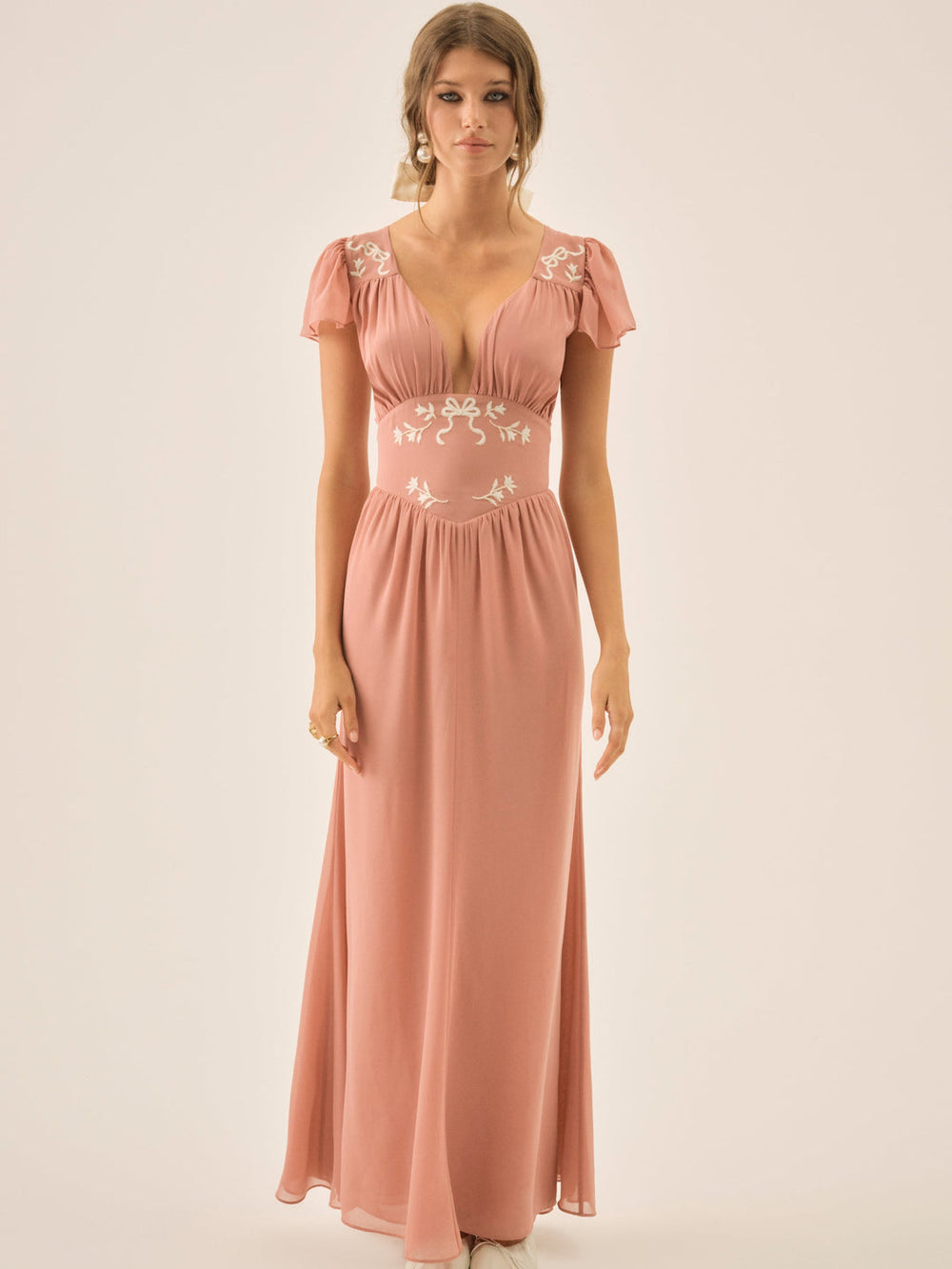 Women Emmie Chiffon Maxi Dress - Mauve