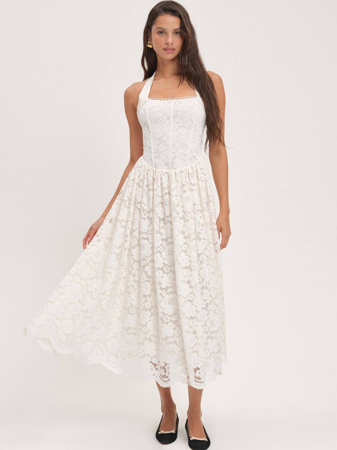 Women Lakeside Midi Dress - Cream