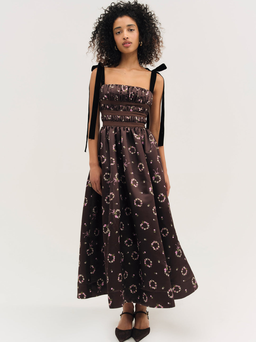 Women Kendra Midi Dress - Brown
