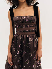Women Kendra Midi Dress - Brown