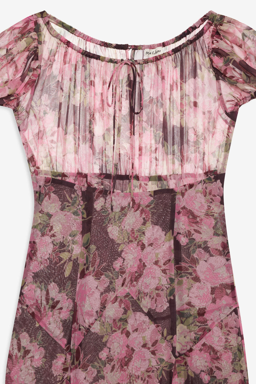 Women Adeline Floral Midi Dress - Brown