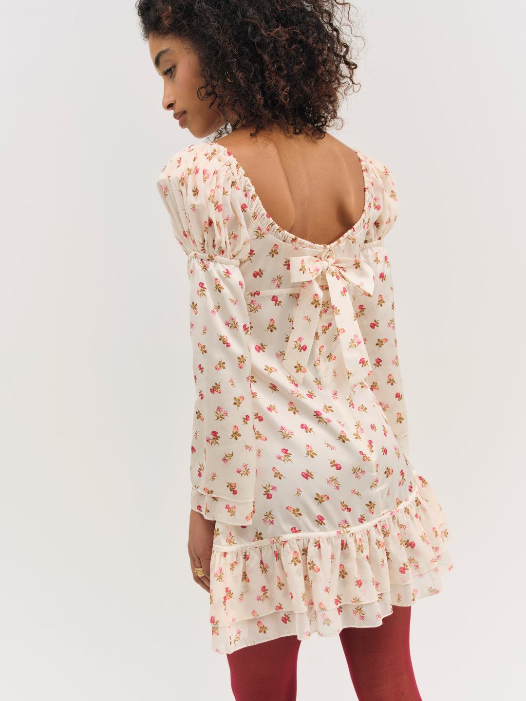 Women Adahlia Floral Mini Dress - Cream