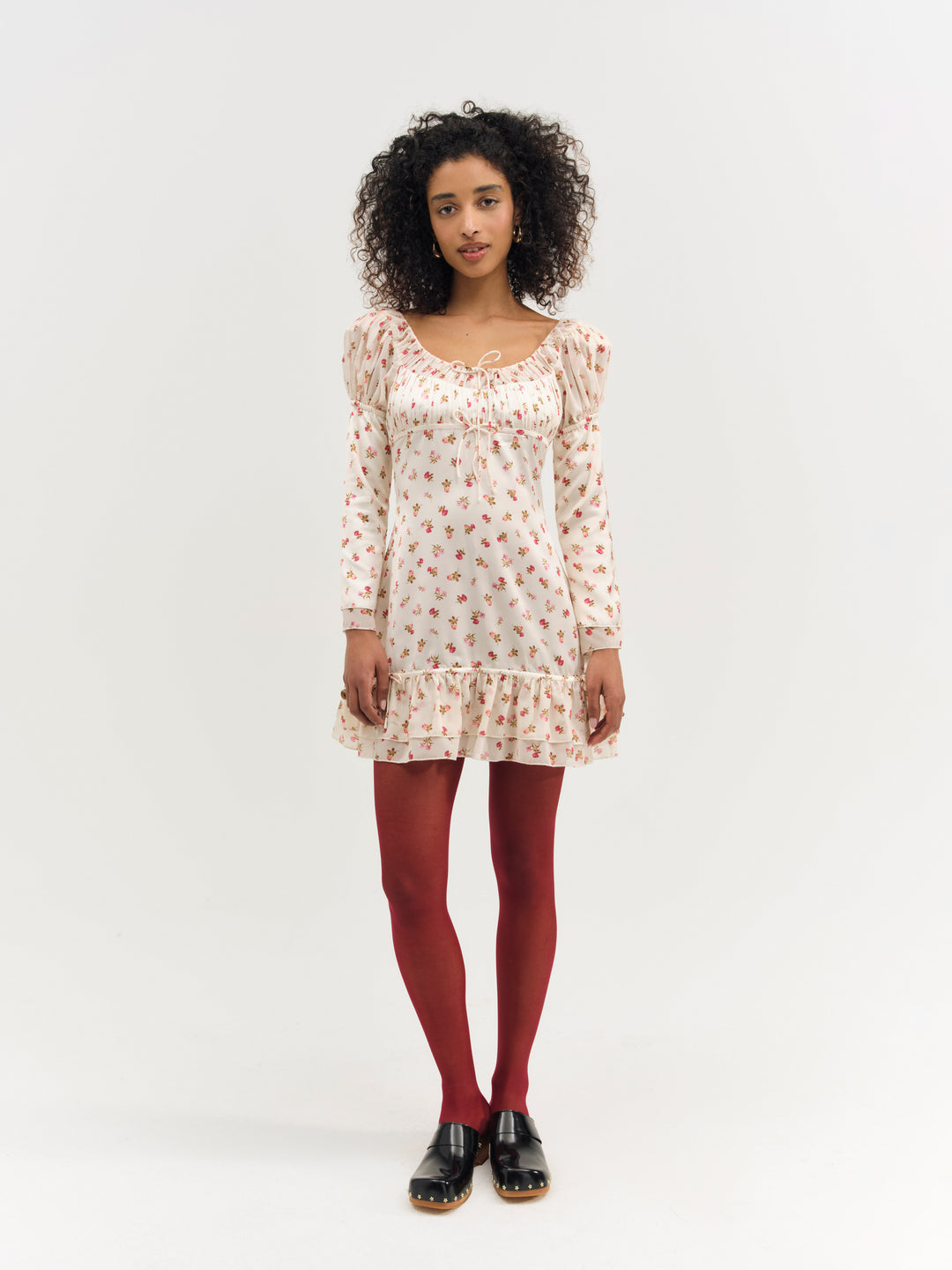 Women Adahlia Floral Mini Dress - Cream