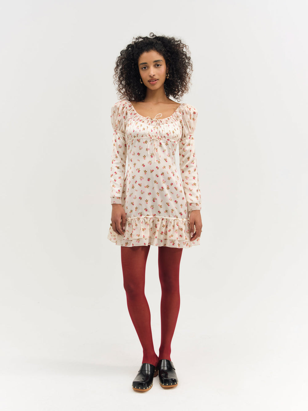 Women Adahlia Floral Mini Dress - Cream