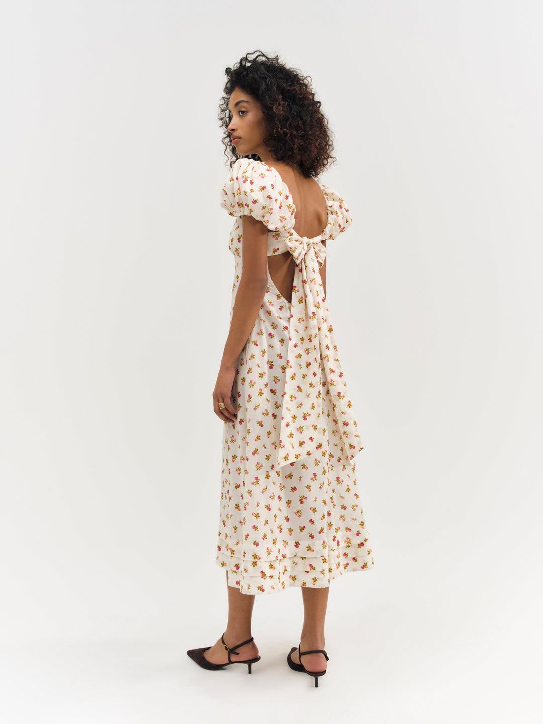 Women Adahlia Floral Midi Dress - Cream