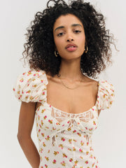Women Adahlia Floral Midi Dress - Cream