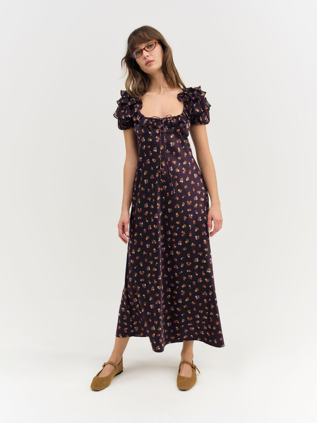 Women Alice Maxi Dress - Eggplant