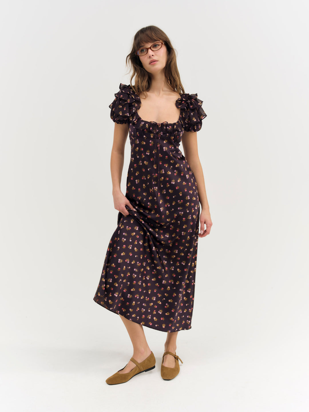 Women Alice Maxi Dress - Eggplant