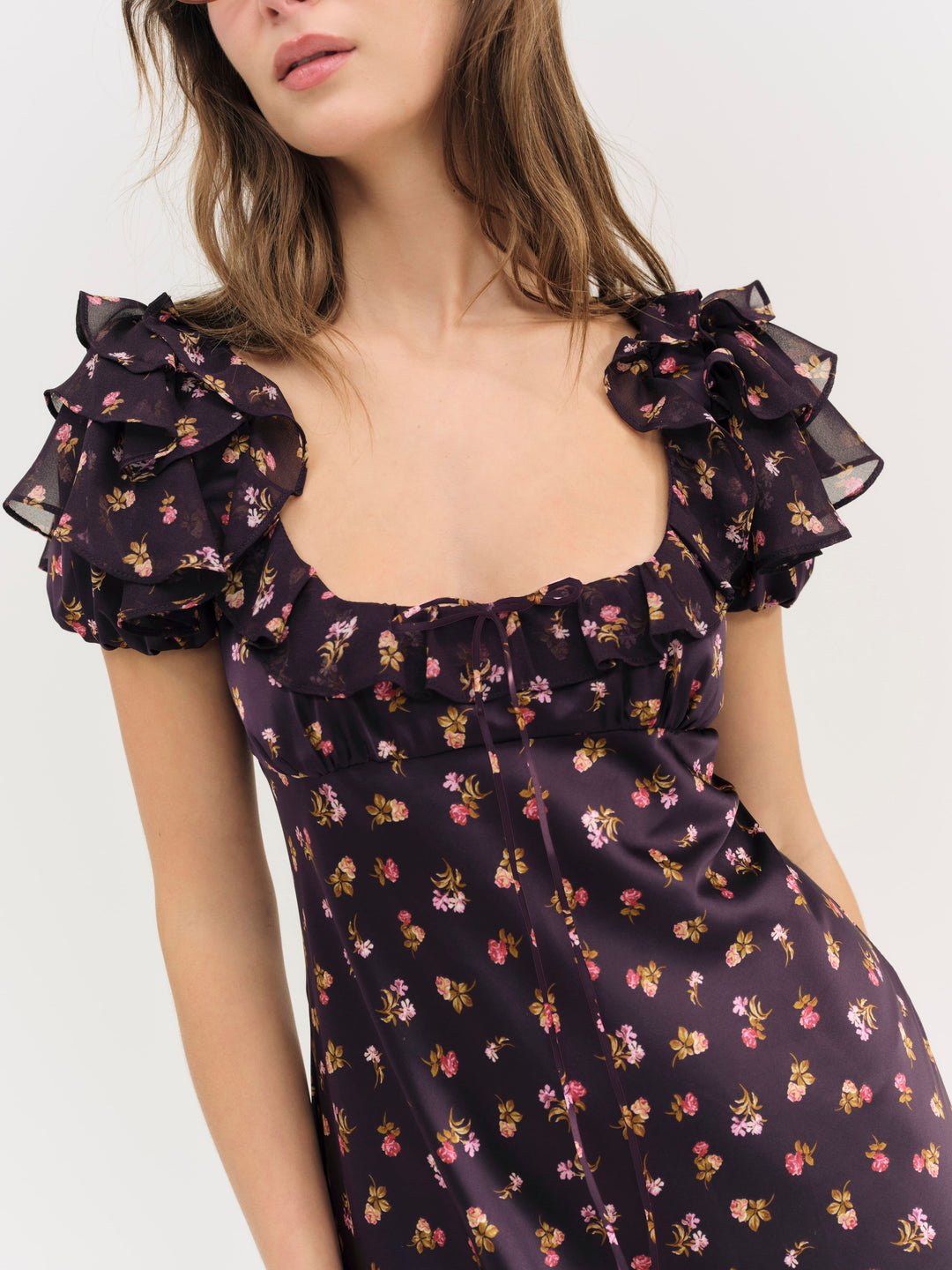 Women Alice Maxi Dress - Eggplant