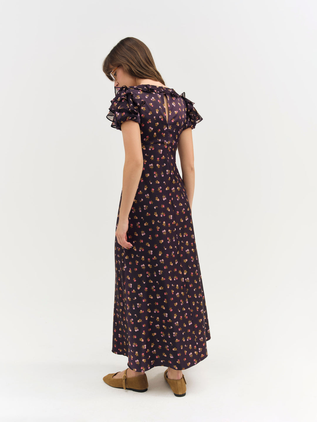 Women Alice Maxi Dress - Eggplant
