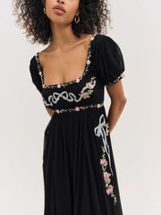 Women Rosemarie Maxi Dress - Black