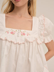 Women Tea Time Babydoll Dress - White
