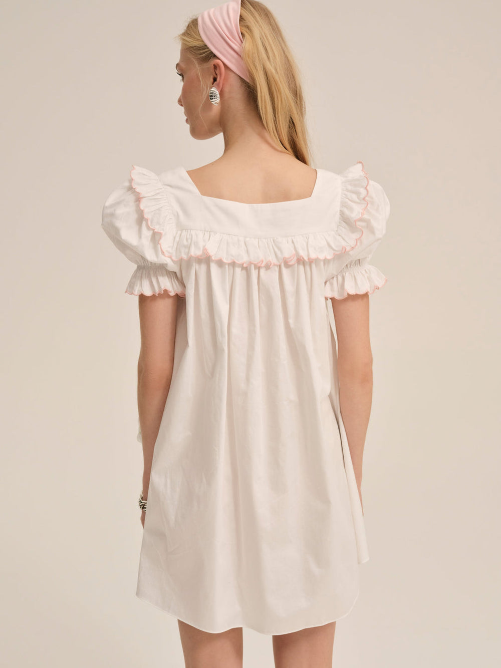 Women Tea Time Babydoll Dress - White