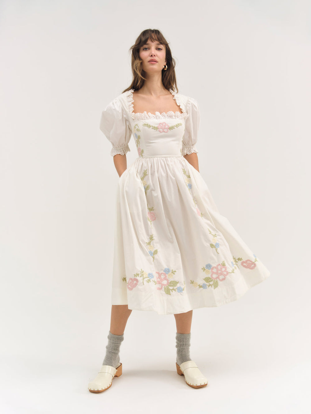 Women Erin Midi Dress - Cream