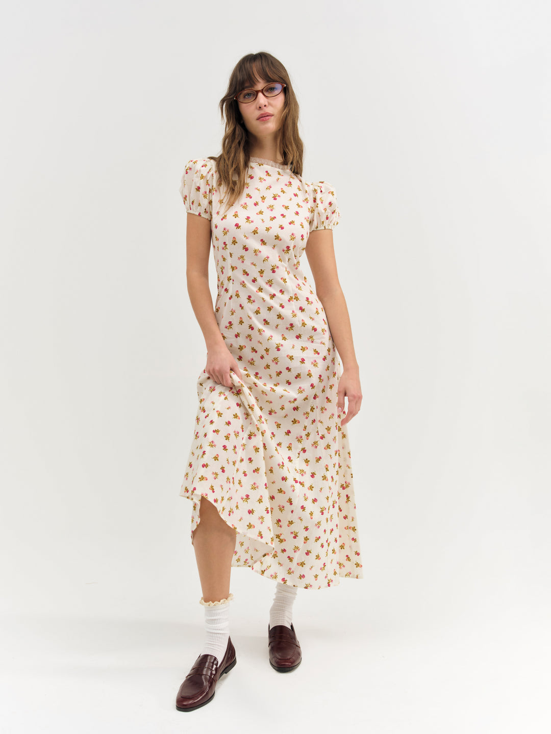 Women Adahlia Floral Maxi Dress - Cream
