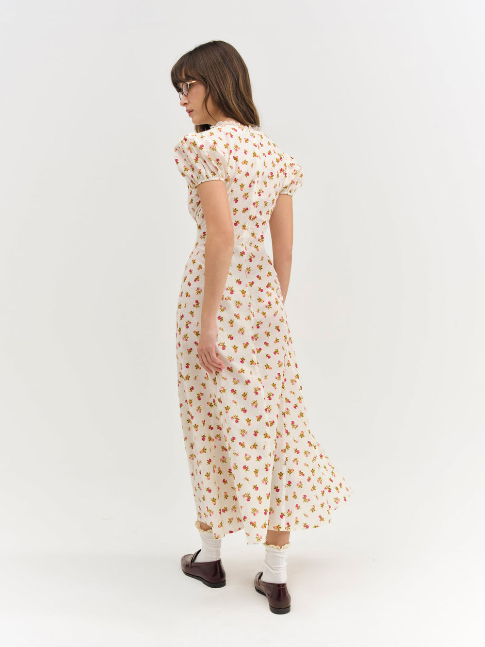 Women Adahlia Floral Maxi Dress - Cream