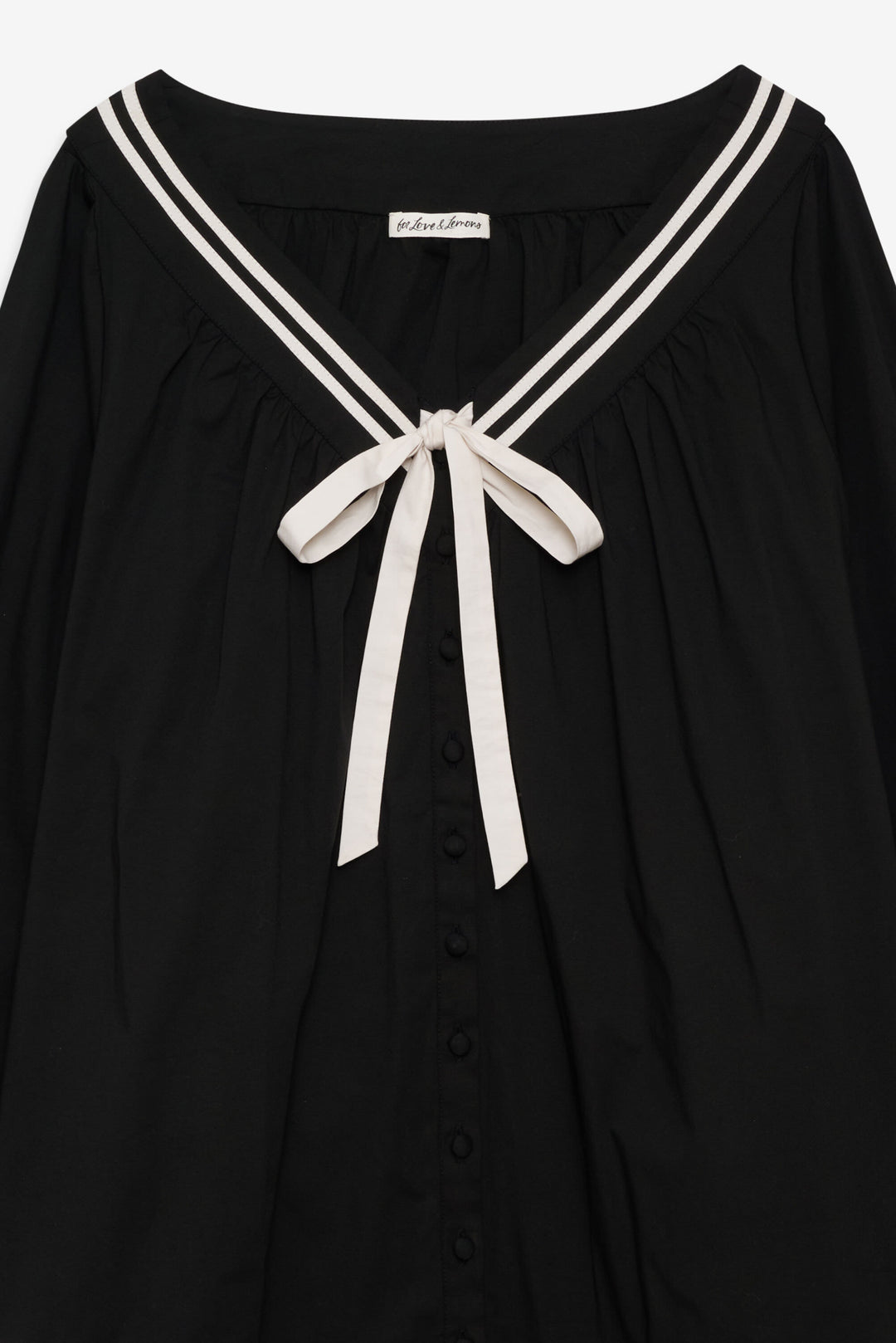 Women Helena Poplin Long Sleeve Mini Dress - Black