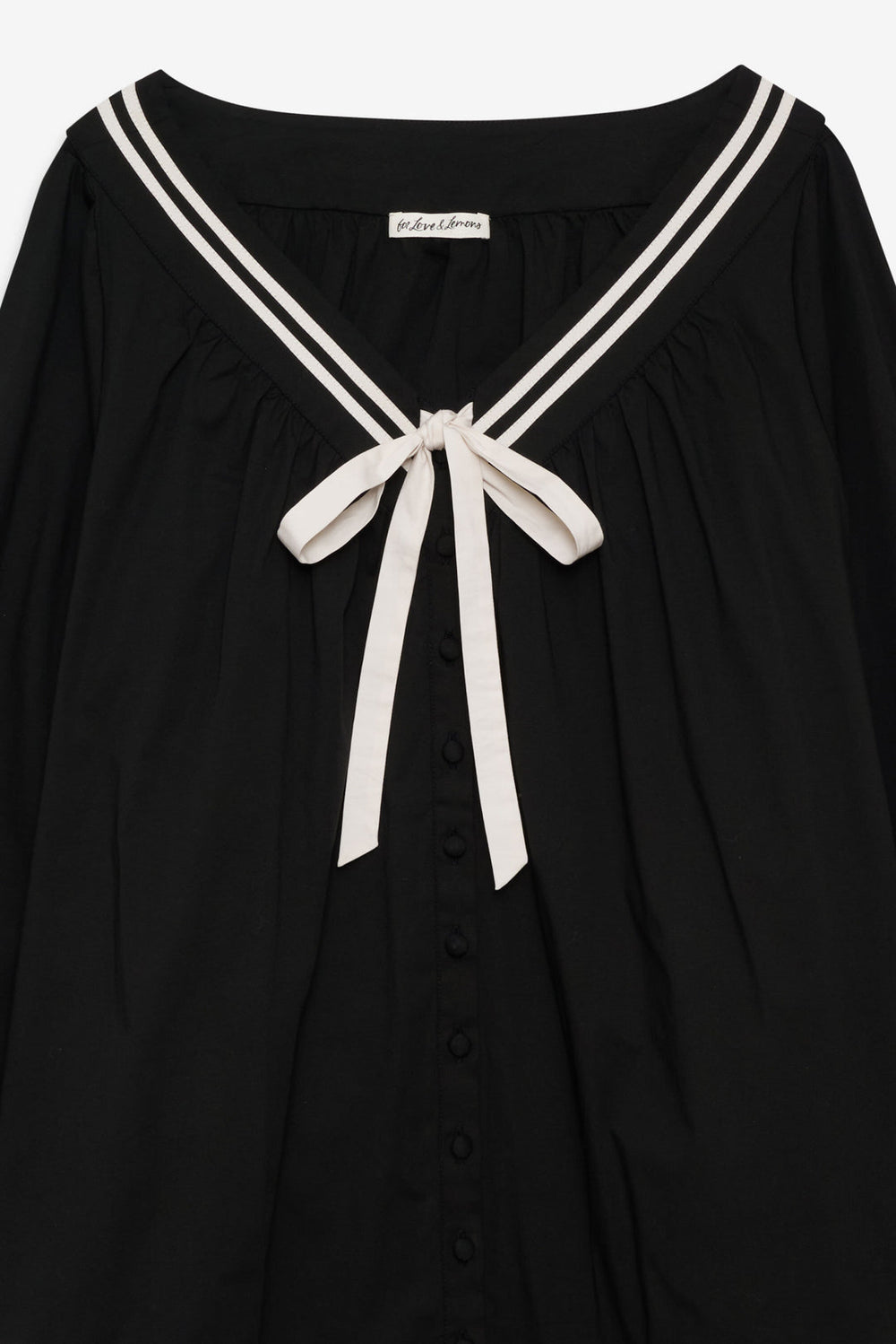 Women Helena Poplin Long Sleeve Mini Dress - Black