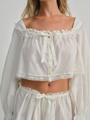 Women Venetia Sleep Top - Vintage Cream