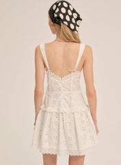 Women Dreamy Daisy Mini Dress - White
