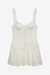 Women Dreamy Daisy Mini Dress - White