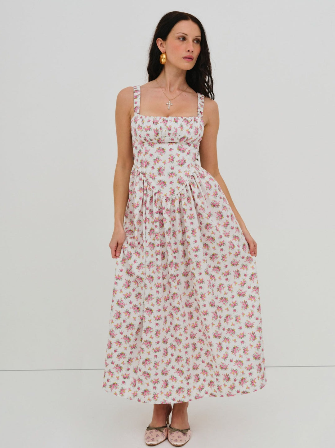 Women Etienne Midi Dress - Pink