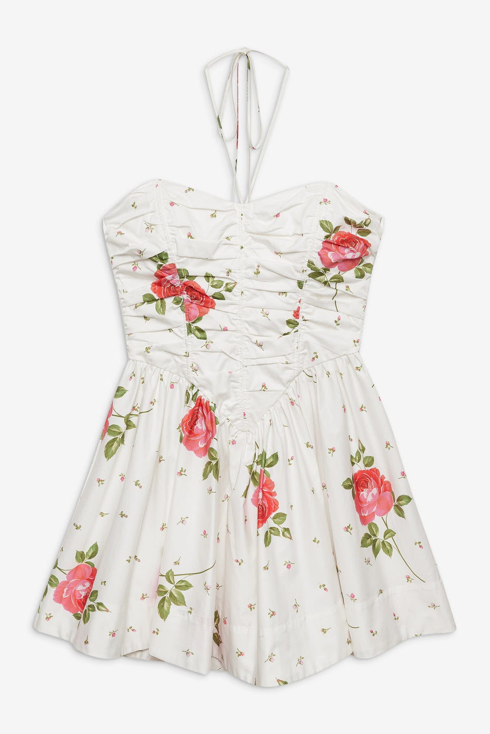 Women Rosebud Corset Mini Dress - White