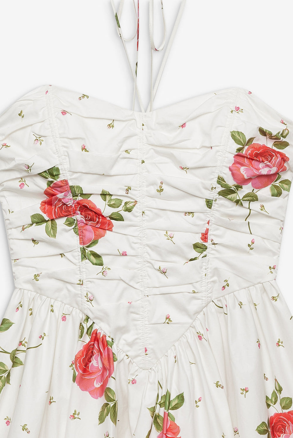 Women Rosebud Corset Mini Dress - White