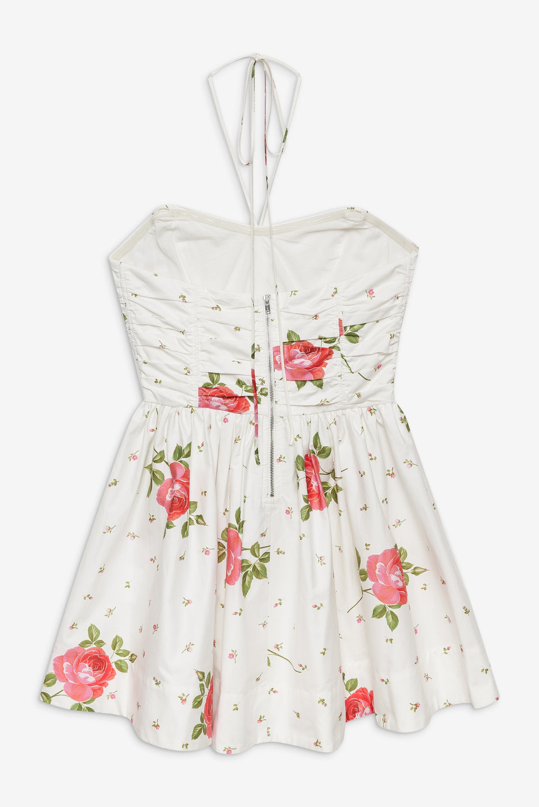 Women Rosebud Corset Mini Dress - White