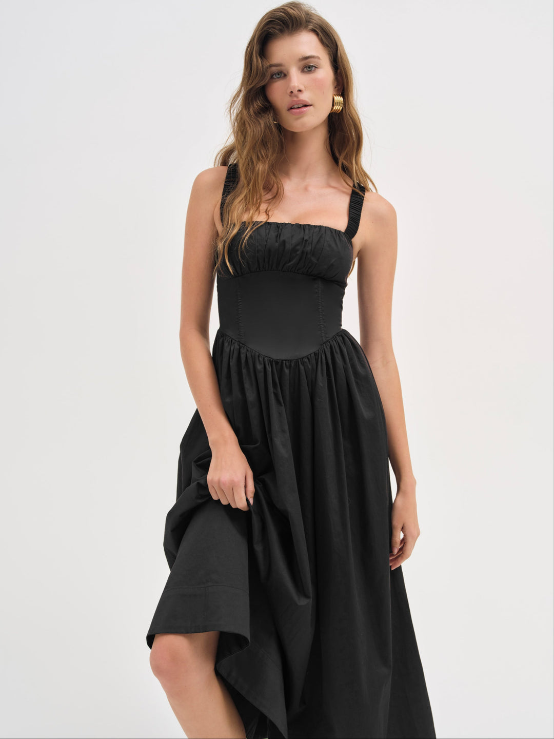 Women Etienne Midi Dress - Black