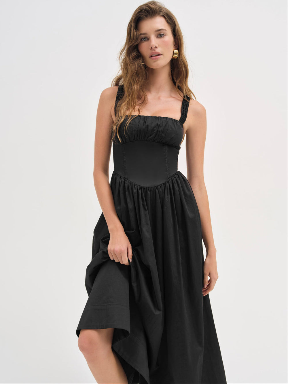 Women Etienne Midi Dress - Black