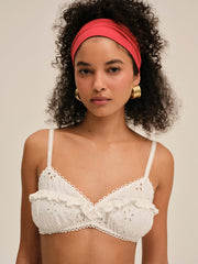 Women Dreamy Daisy Bra Top - White