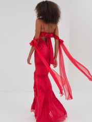 Women Rita Lace Gown - Red