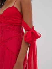 Women Rita Lace Gown - Red