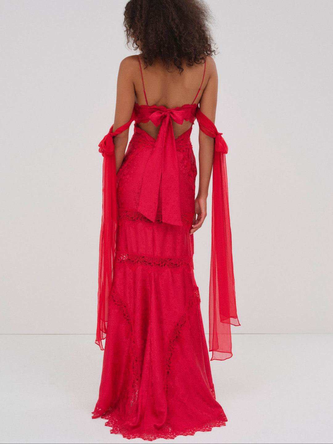 Women Rita Lace Gown - Red