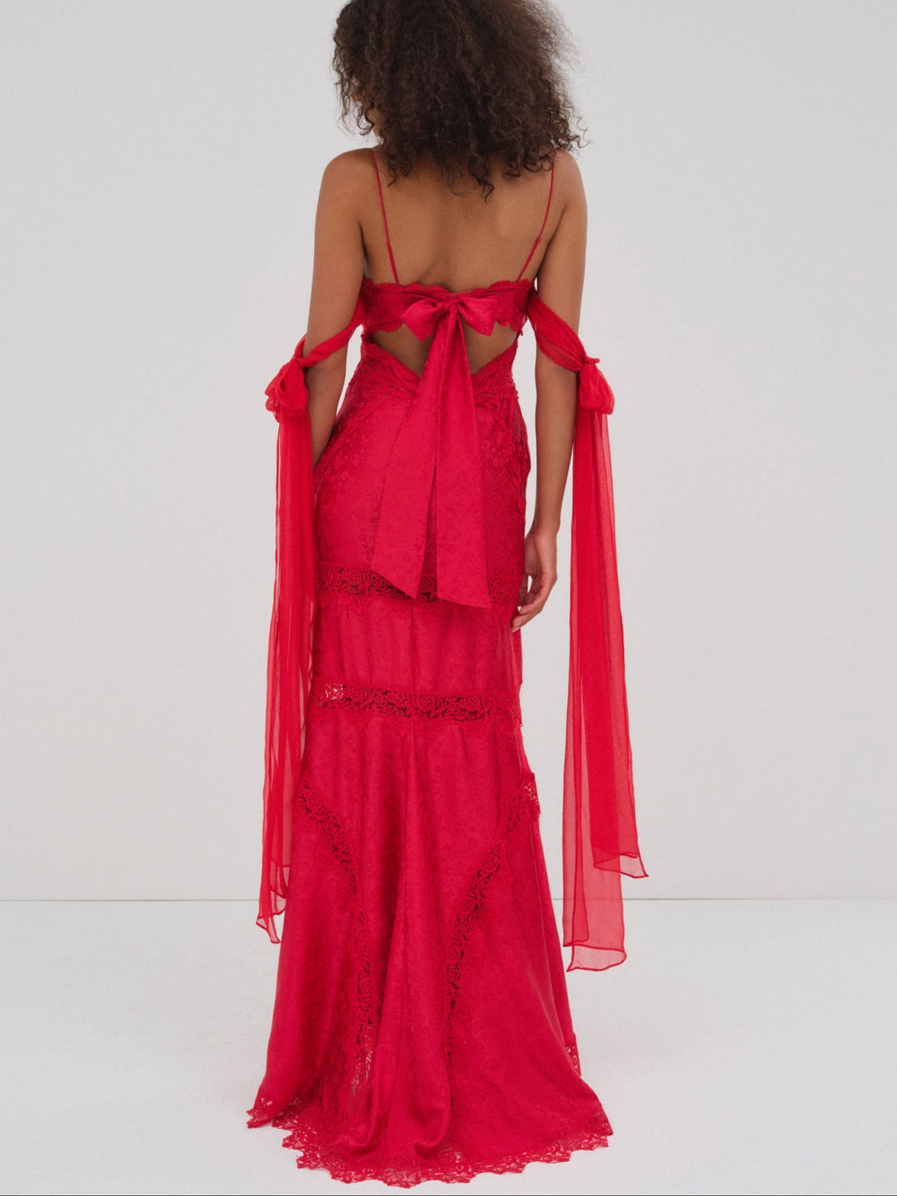 Women Rita Lace Gown - Red