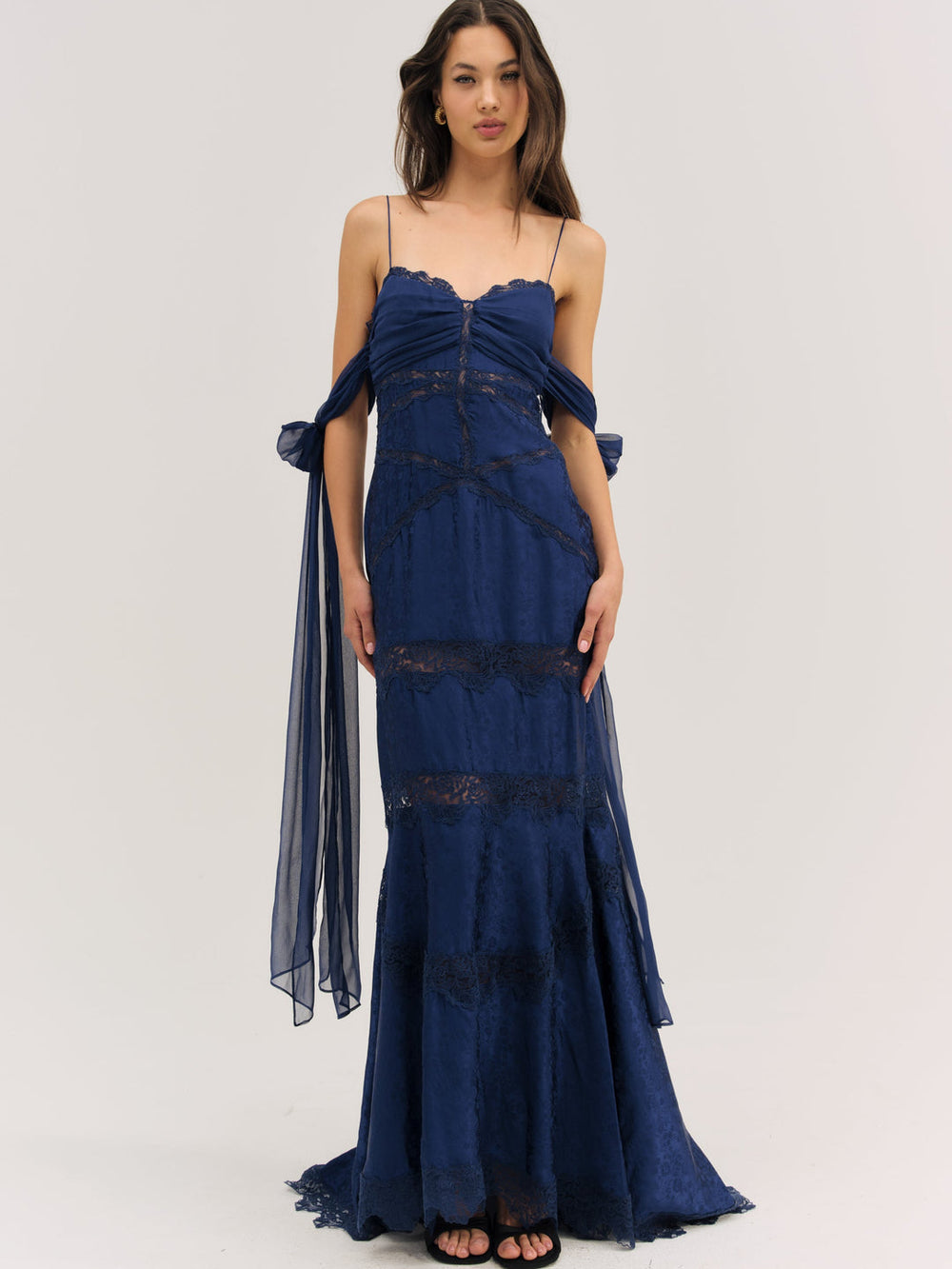 Women Rita Lace Gown - Navy