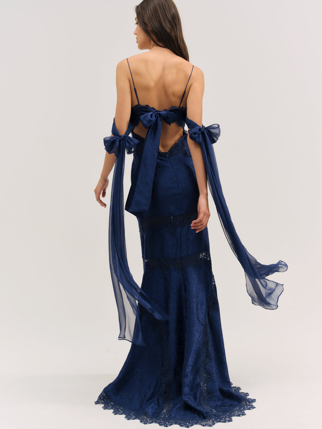 Women Rita Lace Gown - Navy