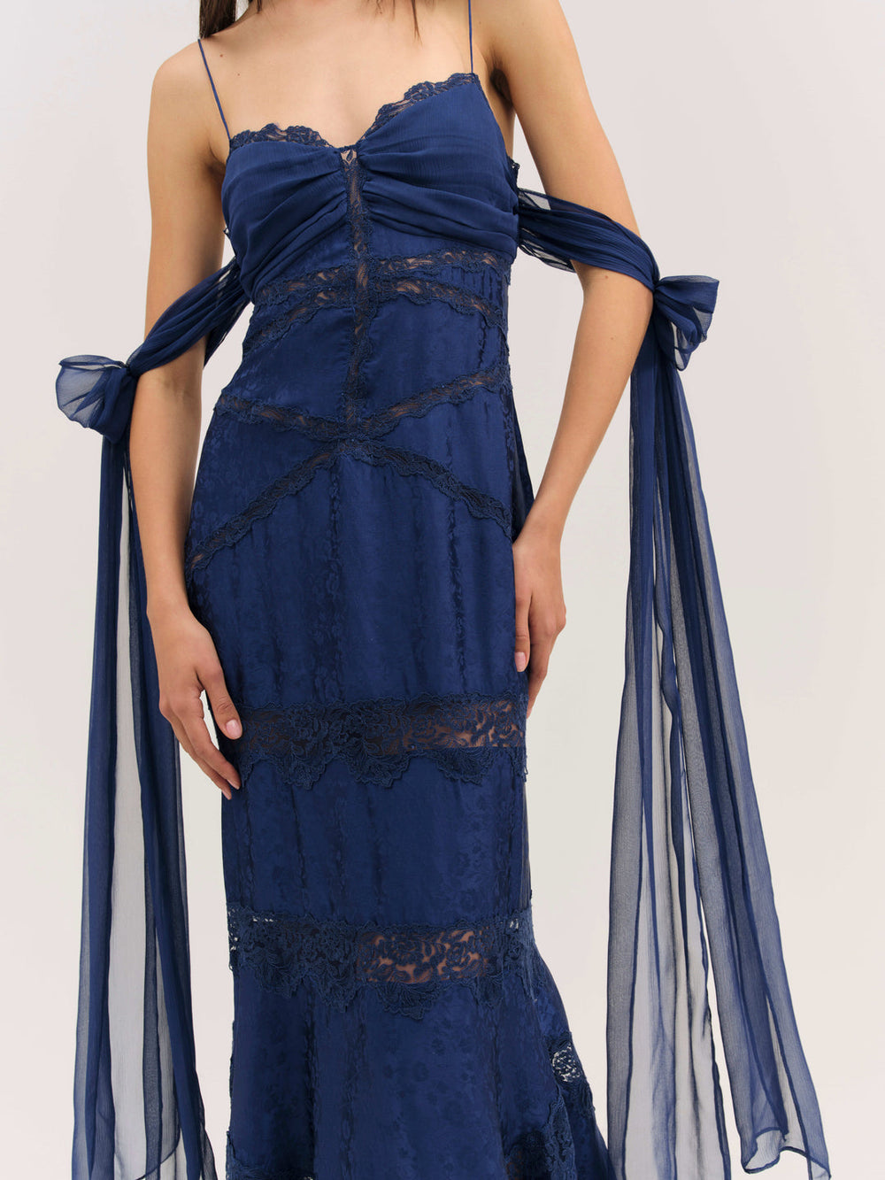 Women Rita Lace Gown - Navy