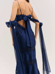 Women Rita Lace Gown - Navy