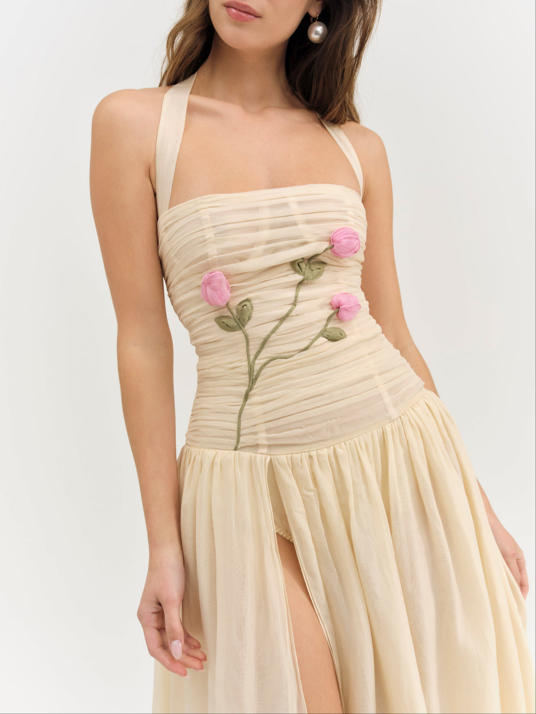 Women Ophelie Organza Maxi Dress - Blush