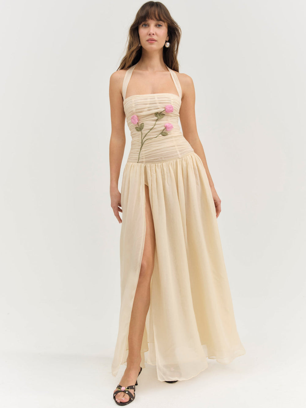 Women Ophelie Organza Maxi Dress - Blush