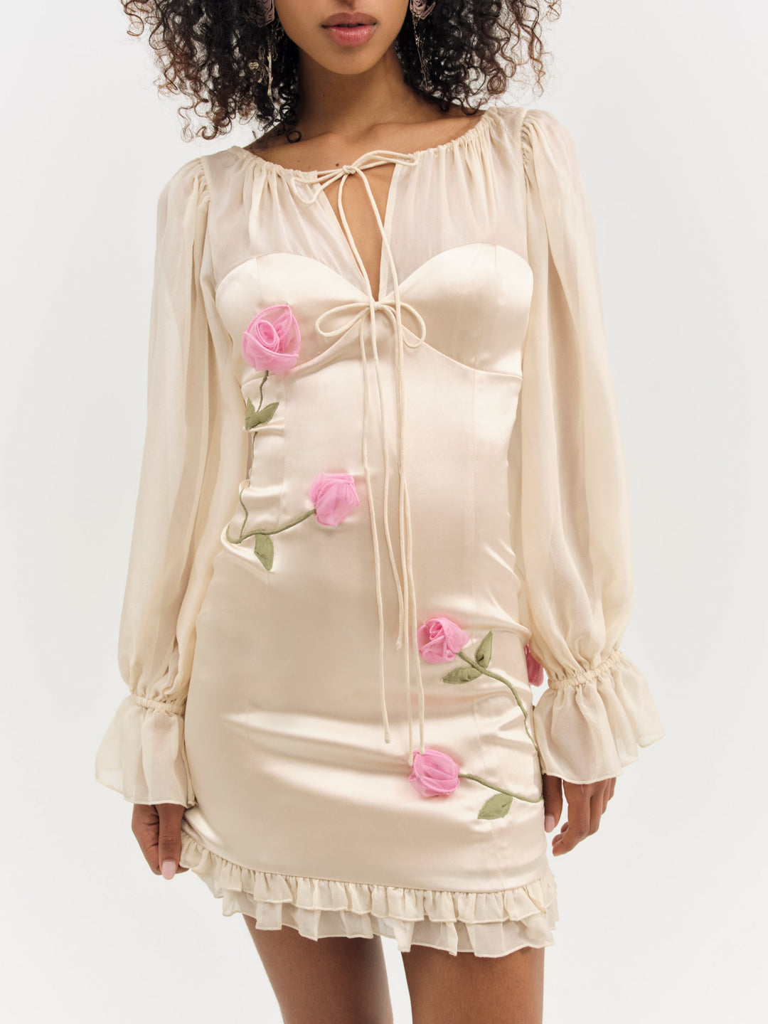 Women Ophelie Organza Mini Dress - Blush