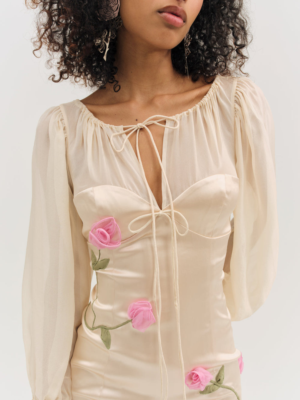 Women Ophelie Organza Mini Dress - Blush