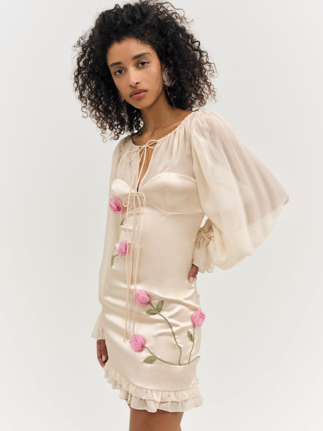 Women Ophelie Organza Mini Dress - Blush