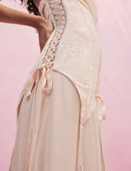 Women Violette Gown - Light Peach